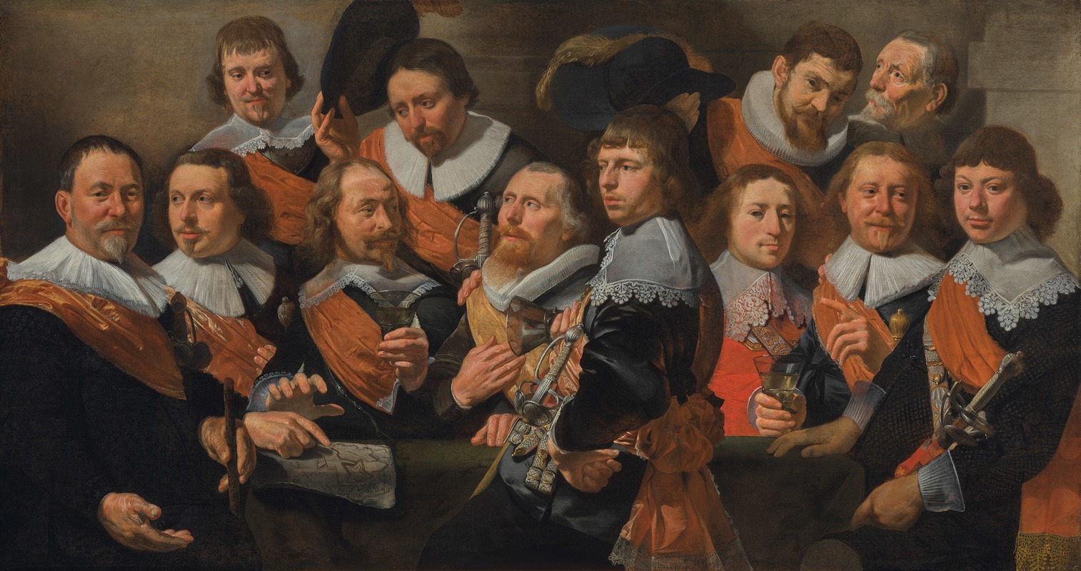 Caesar Van Everdingen - Officers of the Orange Compagny of the Old Civic Guard