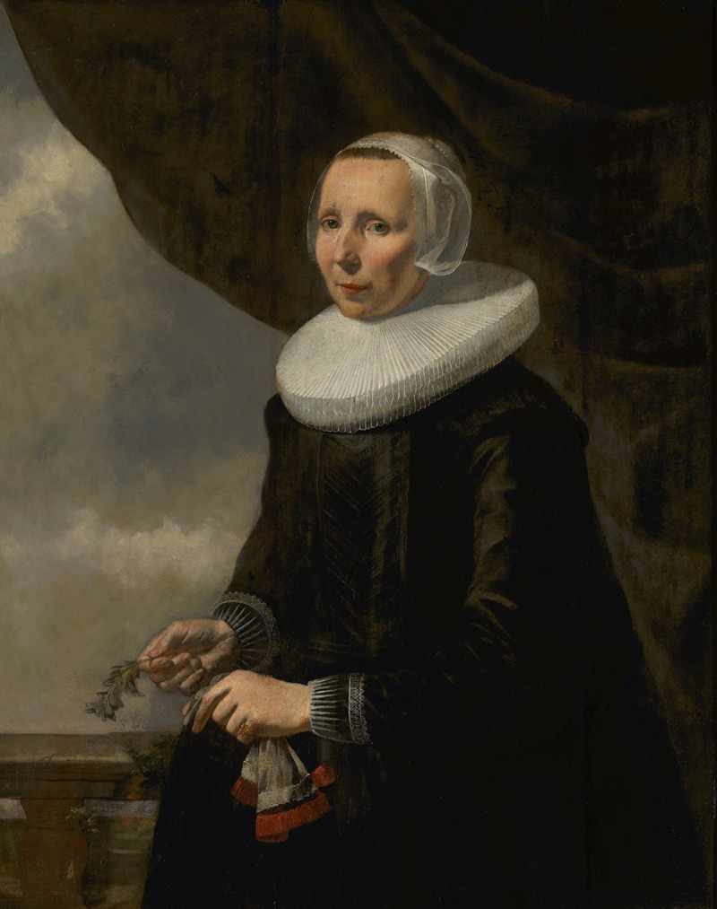 Caesar Van Everdingen - Portret van Aechje Claesdr. Moer (1585-1640)