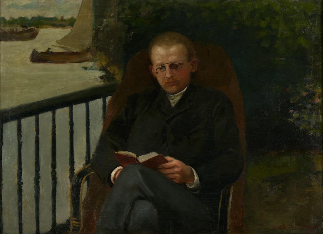 Carel Eliza van der Sande Lacoste - Portret van een lezende man