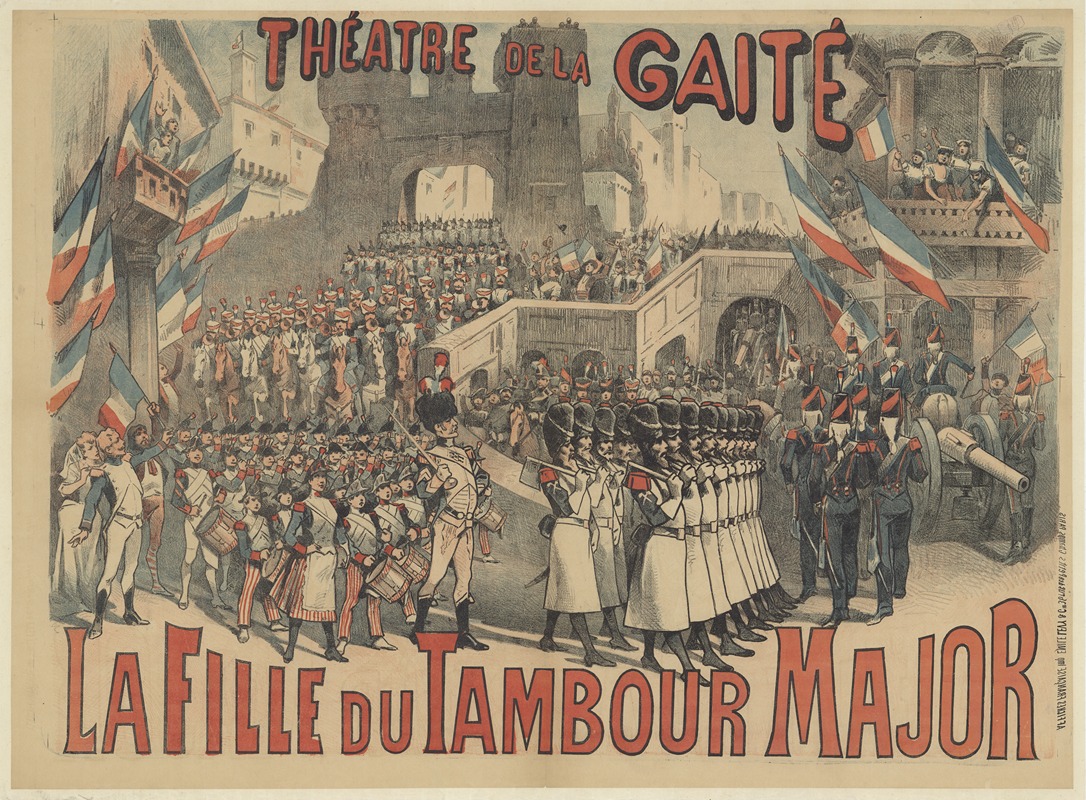 Imp. Emile Lévy - Théâtre de la Gaité, La Fille du tambour major