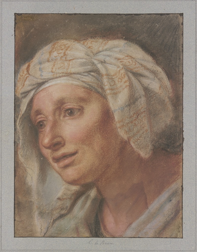 Charles Le Brun - Königin mit Kopftuch aus den ‘Königinnen zu Füßen Alexanders des Großen’
