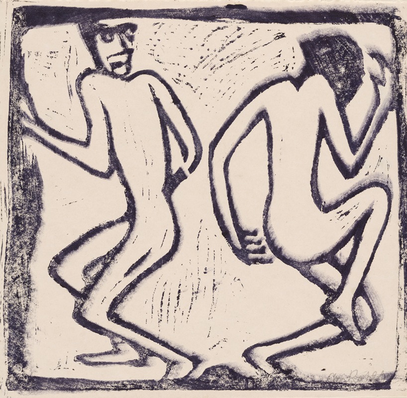 Christian Rohlfs - Two Dancing Figures