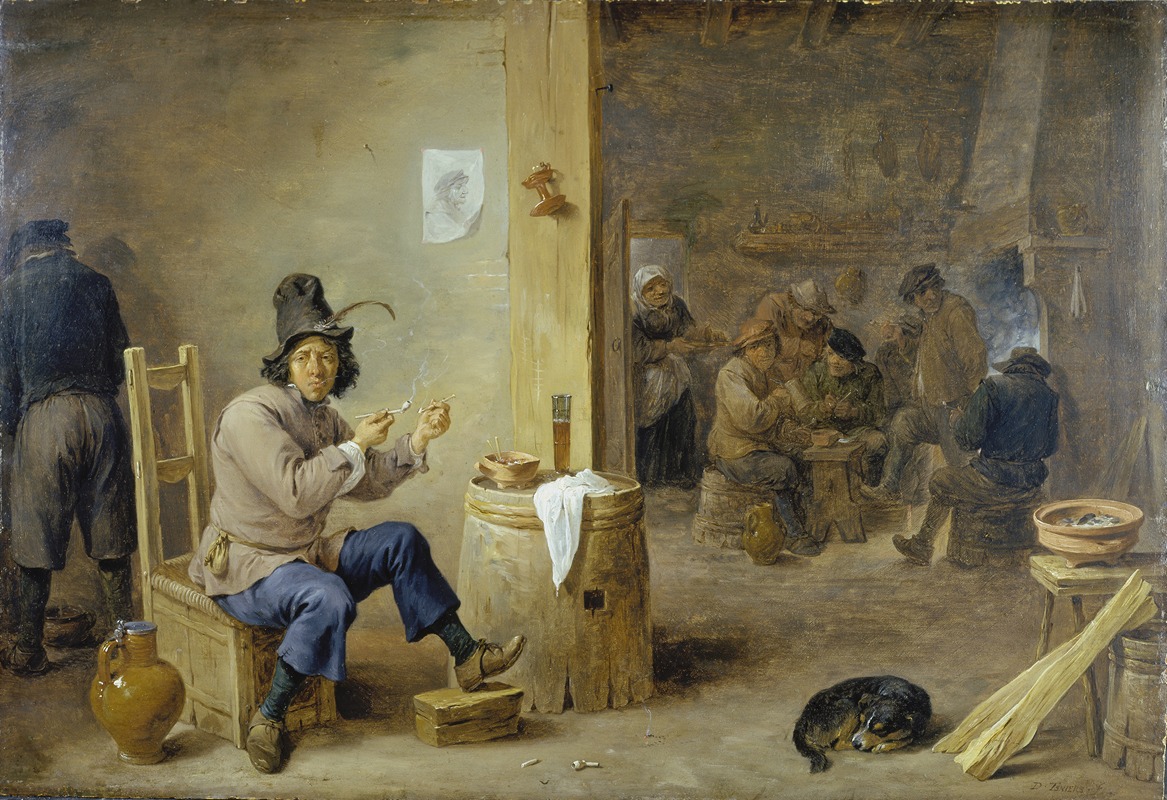 David Teniers The Younger - Smoker at an Inn