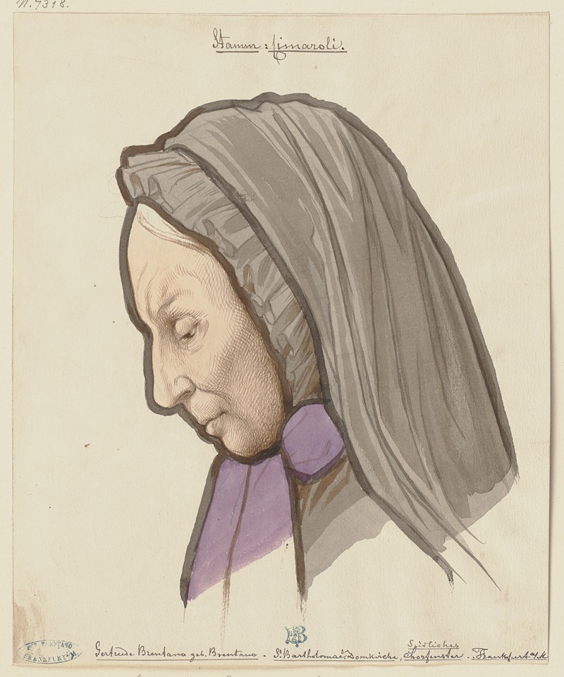 Eduard von Steinle - Portrait of Gertrude Brentano