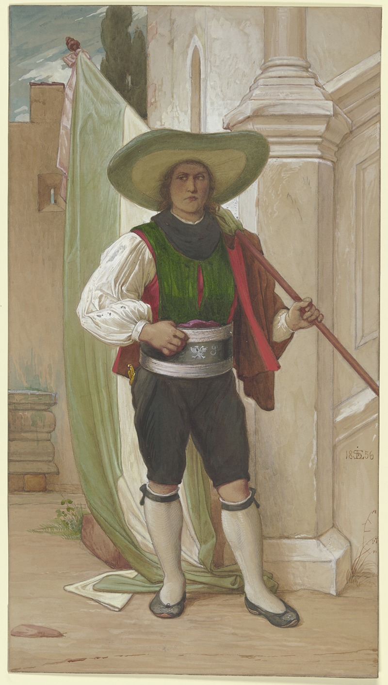 Eduard von Steinle - Tiroler Fahnenträger beim Winzerfest