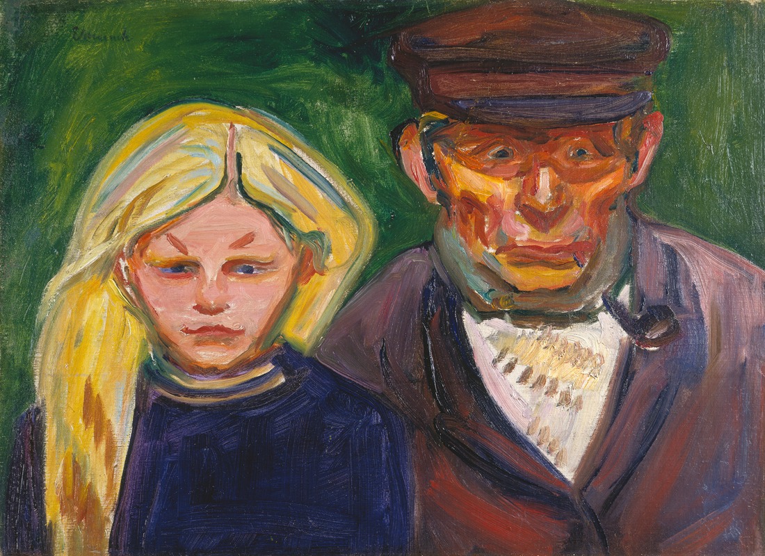 Edvard Munch - Old Fisherman and his Daughter