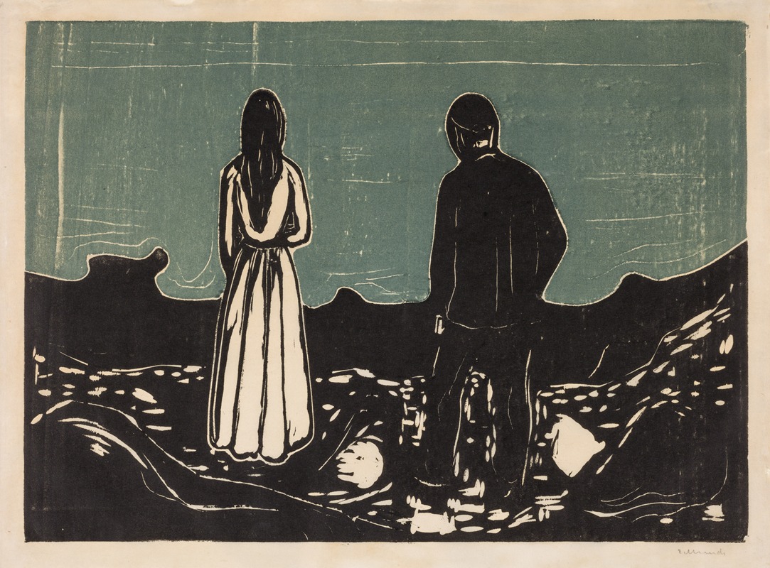 Edvard Munch - Two People. The Lonely Ones