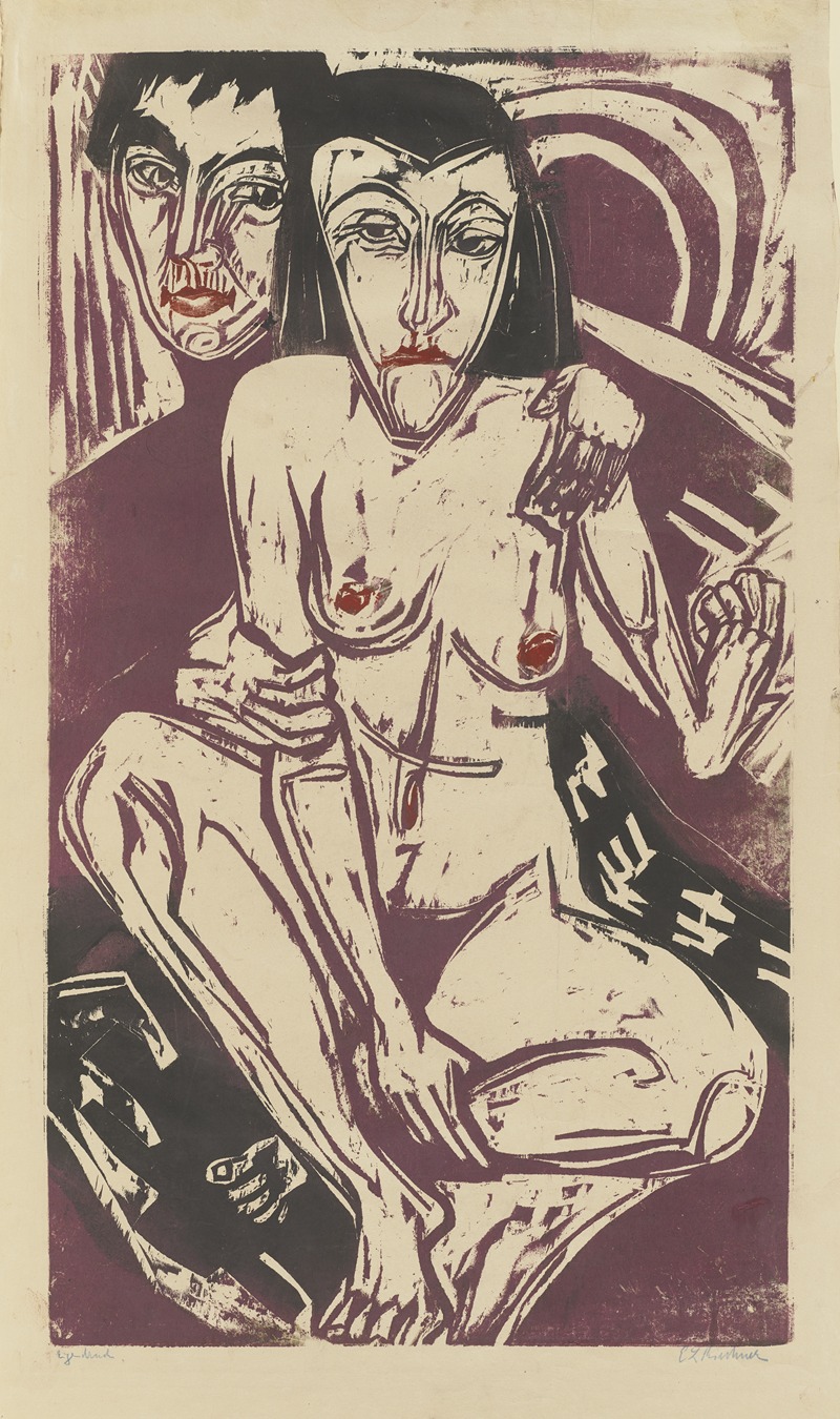 Ernst Ludwig Kirchner - Melancholie (Selbstbildnis mit Erna)