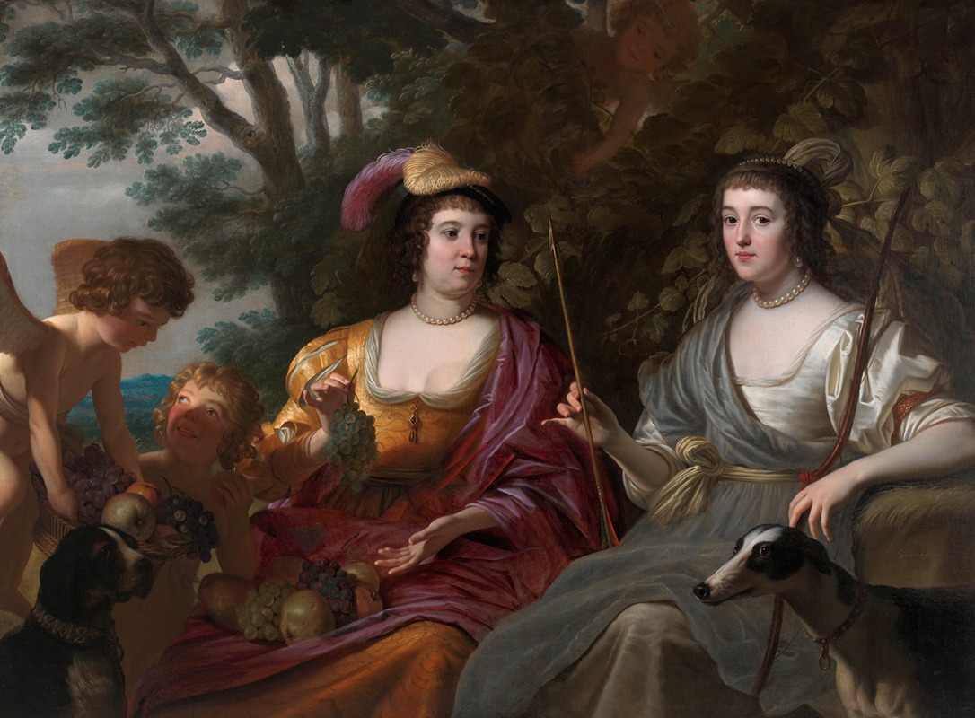 Gerard van Honthorst - Double Portrait of Amalia van Solms and Charlotte de La Trémoïlle