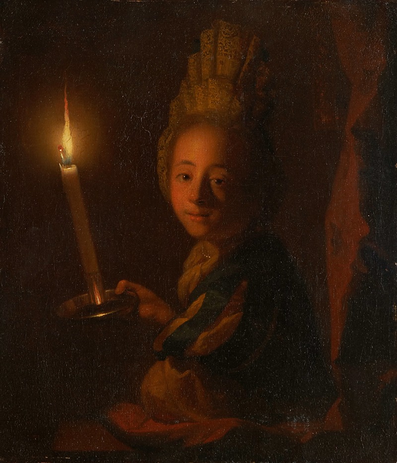 Godfried Schalcken - Girl with Burning Candle