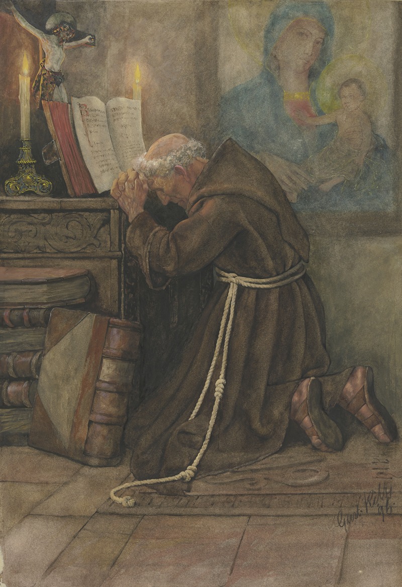 Gustav Kilb - Praying monk