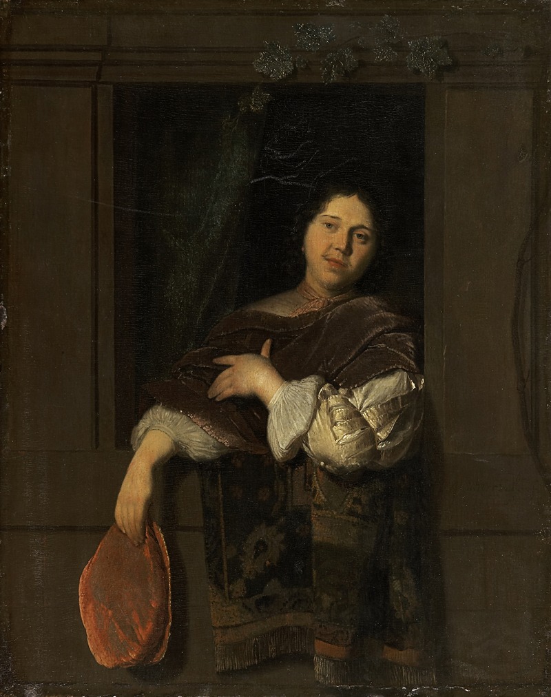 Jacob Ochtervelt - Cavalier at an Open Window