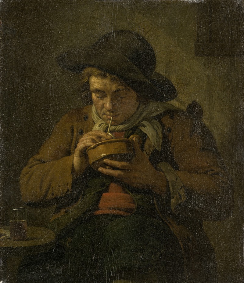 Jan Ekels the Younger - Peasant Lighting his Pipe