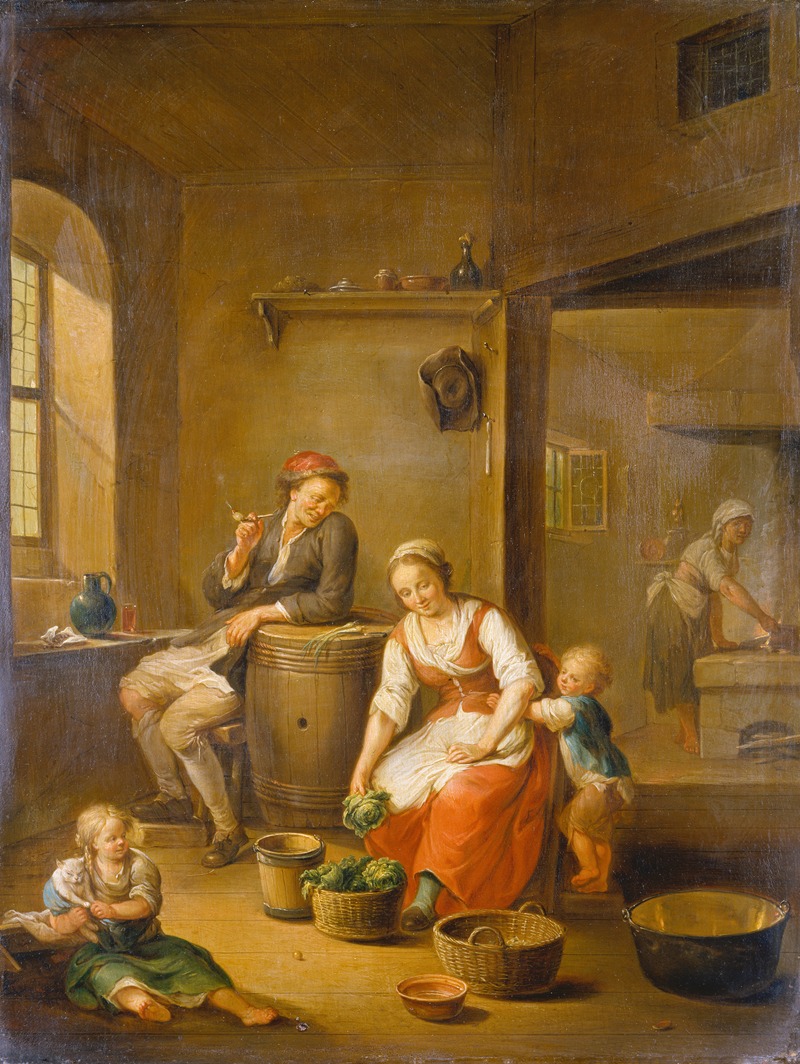 Johann Andreas Herrlein - A Peasant Family at Home