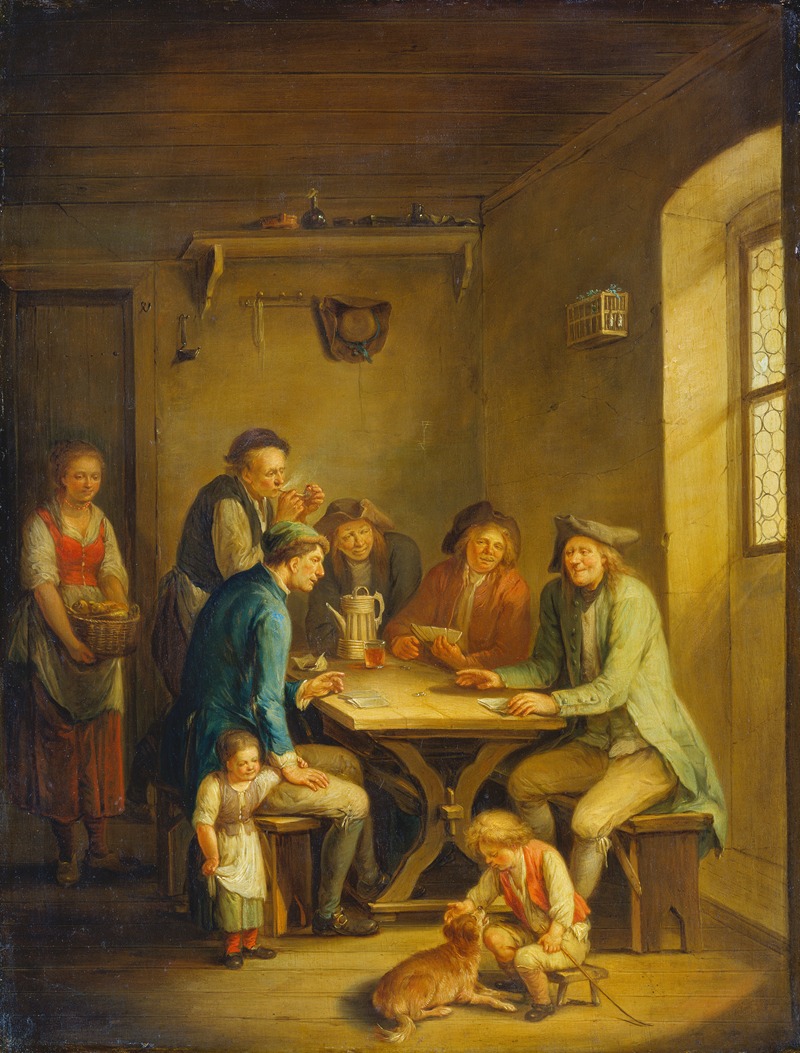 Johann Andreas Herrlein - Peasants Playing Cards