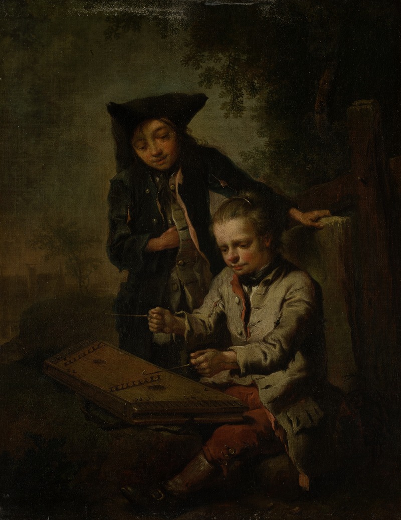 Johann Conrad Seekatz - Two Boys, One of Them Playing the Dulcimer