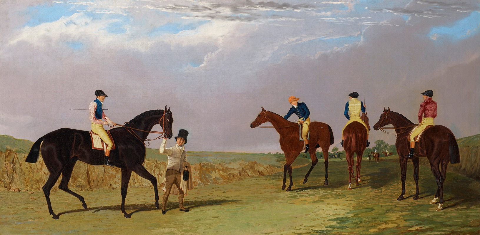 John Frederick Herring Snr. - The Doncaster Gold Cup 1825; ‘Lottery’, ‘Longwaist’, ‘Cedric’ and ‘Figaro’