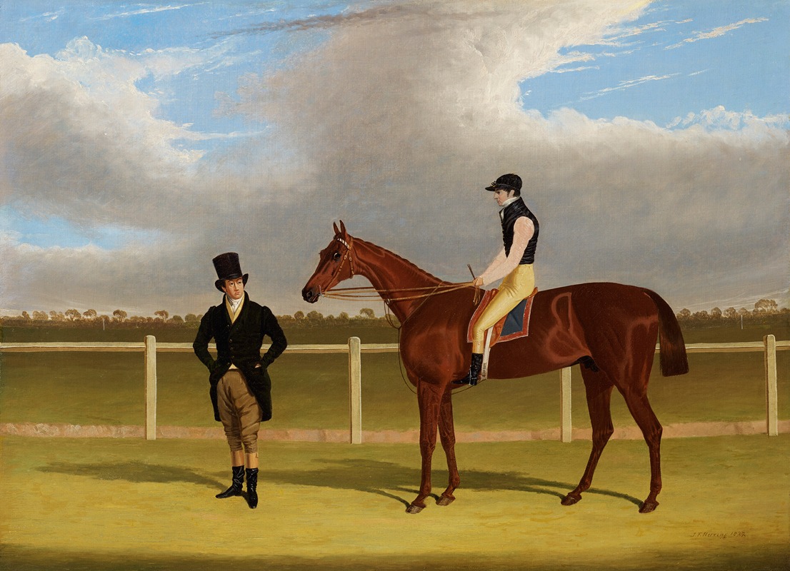 John Frederick Herring Snr. - The Hon. E. Petre’s ‘Rowton’ with W. Scott up and Trainer at Doncaster