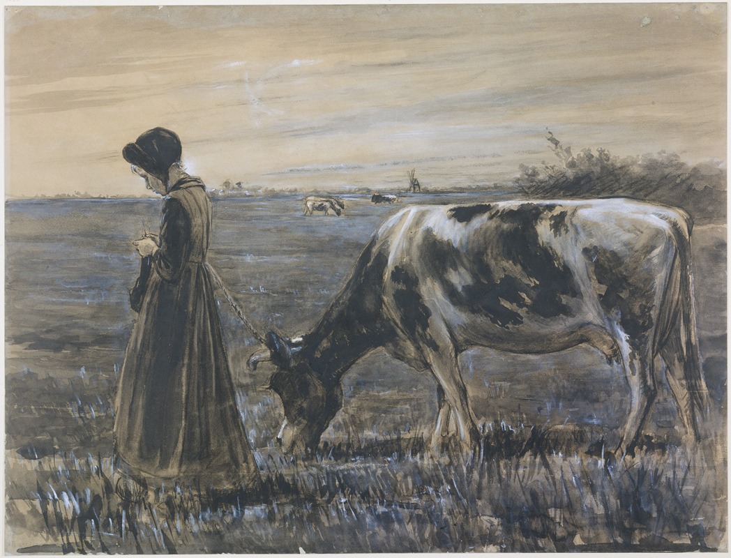 Max Liebermann - Girl with cow