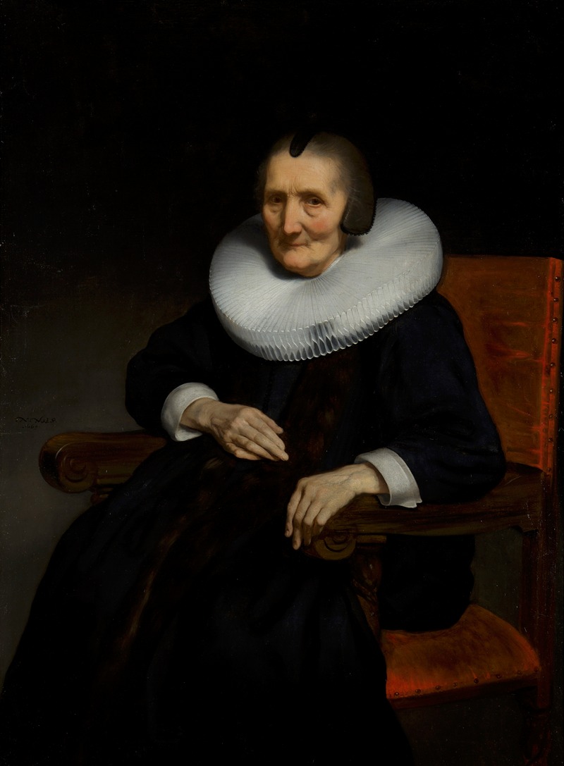 Nicolaes Maes - Portrait of Margaretha de Geer (1583-1672)