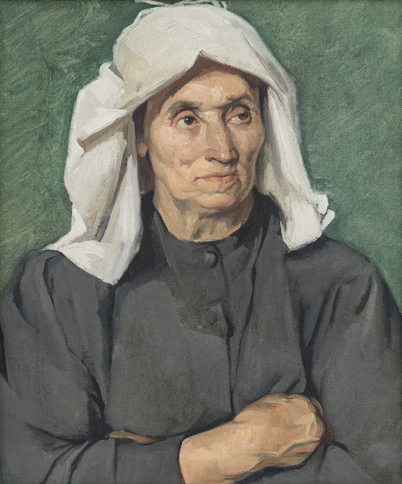 Ottilie Wilhelmine Roederstein - Die Bäuerin mit dem Kopftuch
