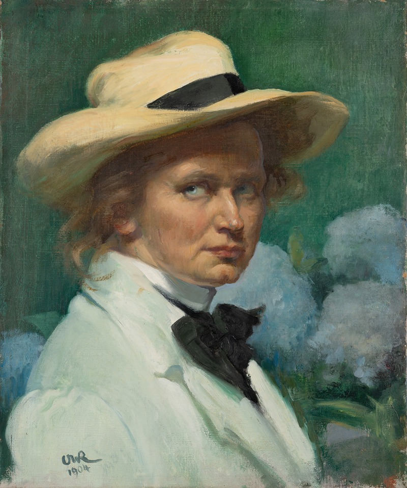 Ottilie Wilhelmine Roederstein - Self-Portrait with Hat