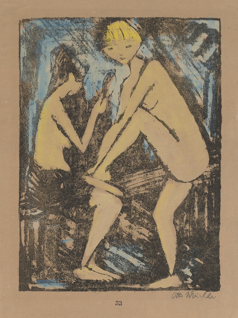 Otto Mueller - Zwei Mädchen mit Handspiegel I