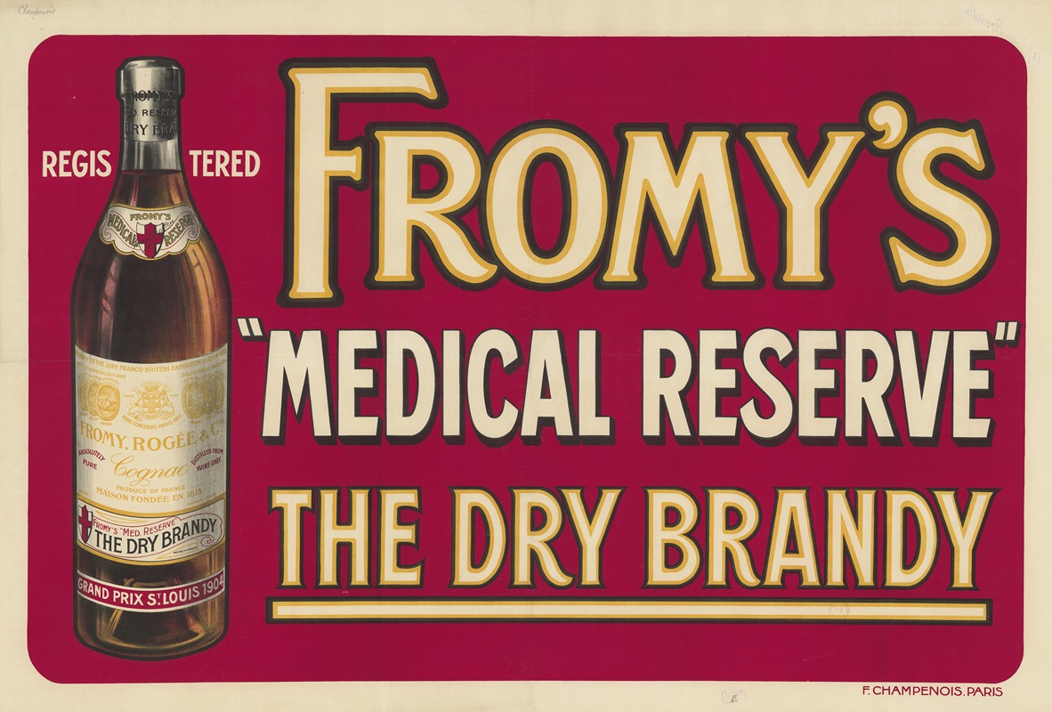 Imp. F. Champenois - Fromy’s Medical Reserve, The dry Brandy