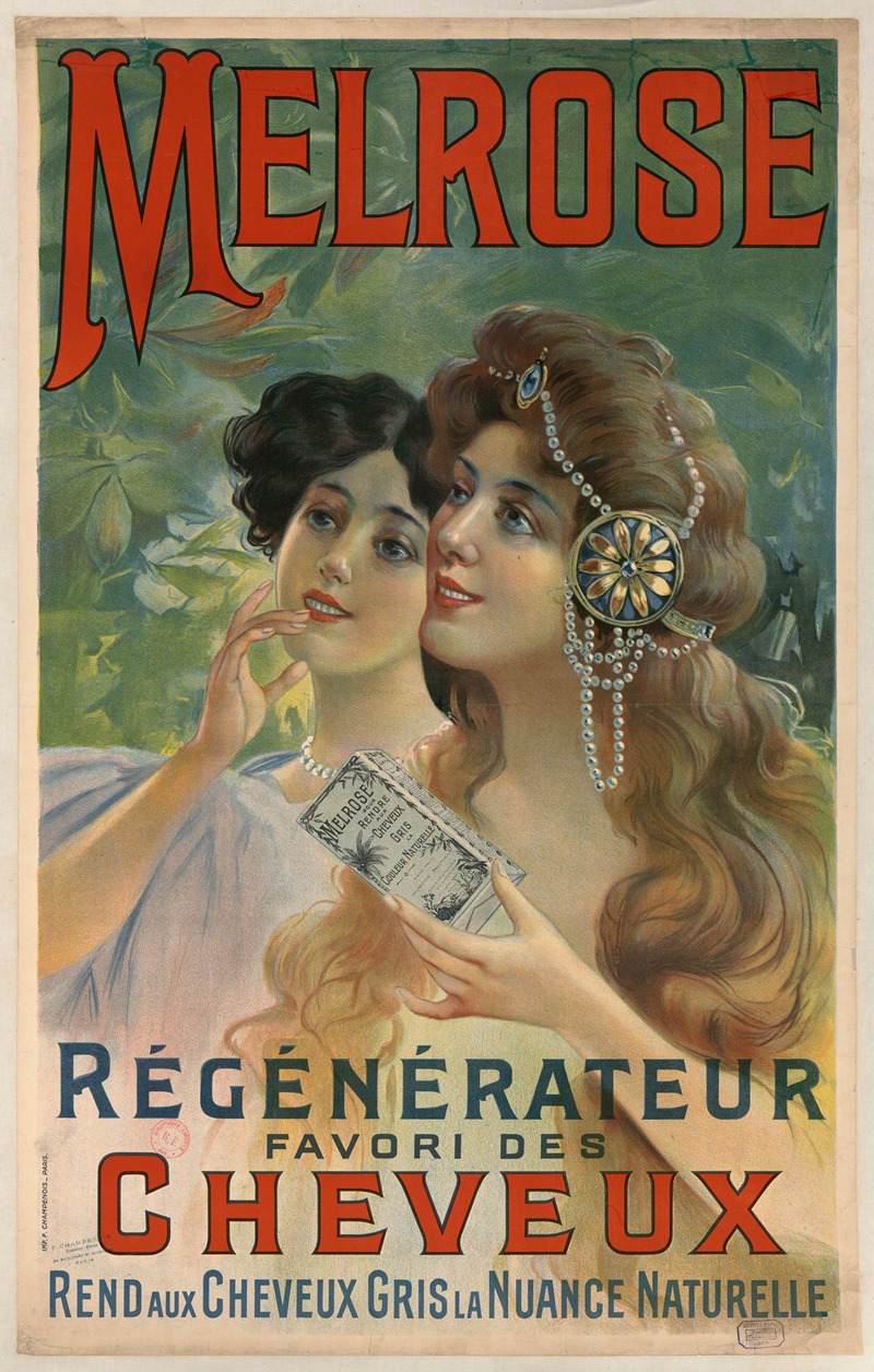 Imp. F. Champenois - Melrose. Regénérateur favori des cheveux