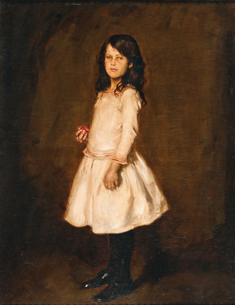 Carl Von Marr - Ruth Standing in a White Dress