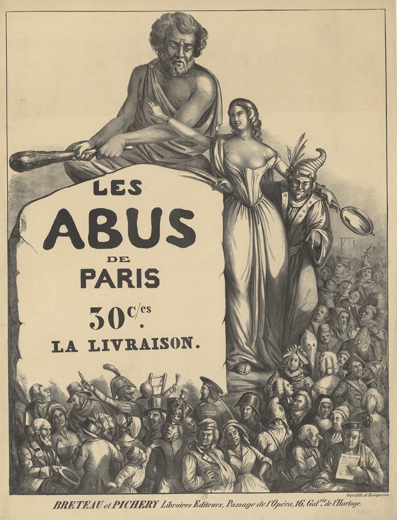 Imp. Fourquemin - Les Abus de Paris 30cs la livraison