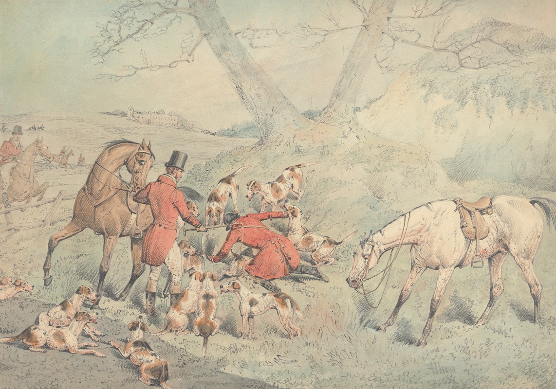 Henry Thomas Alken - Foxhunting; Gone to Ground