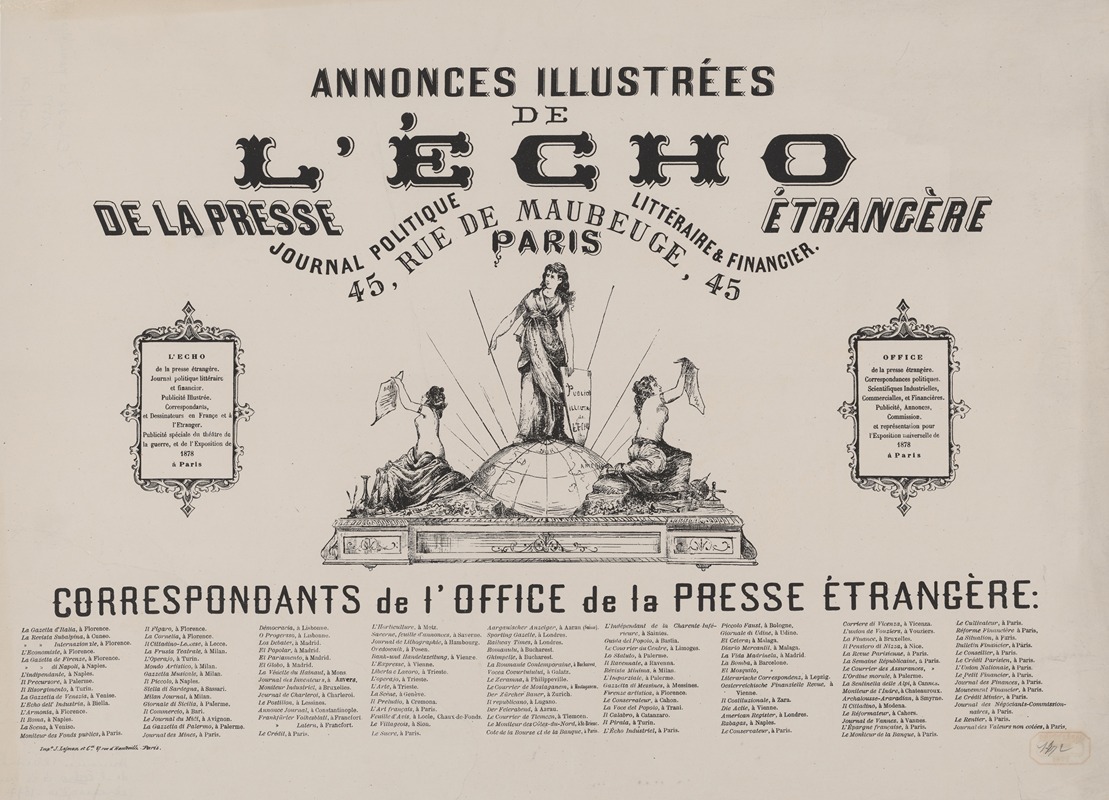 Imp. J. Lefman - Annonces illustrées de l’Echo