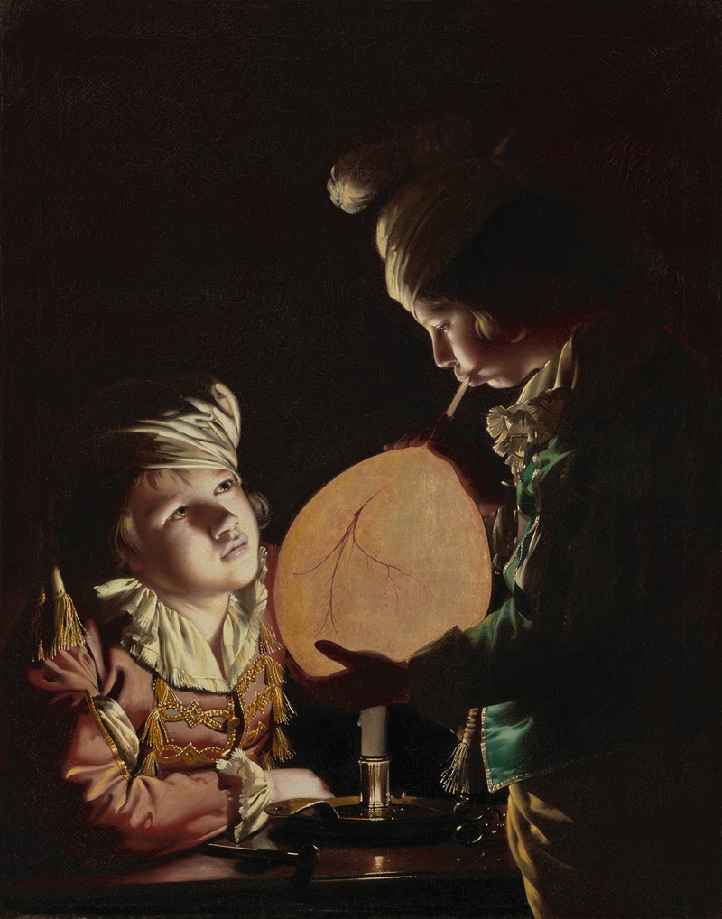 Joseph Wright of Derby - Two Boys with a Bladder
