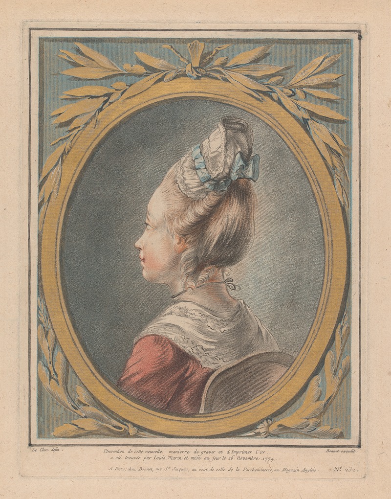 Louis-Marin Bonnet - Head of a Young Girl turned toward the Left