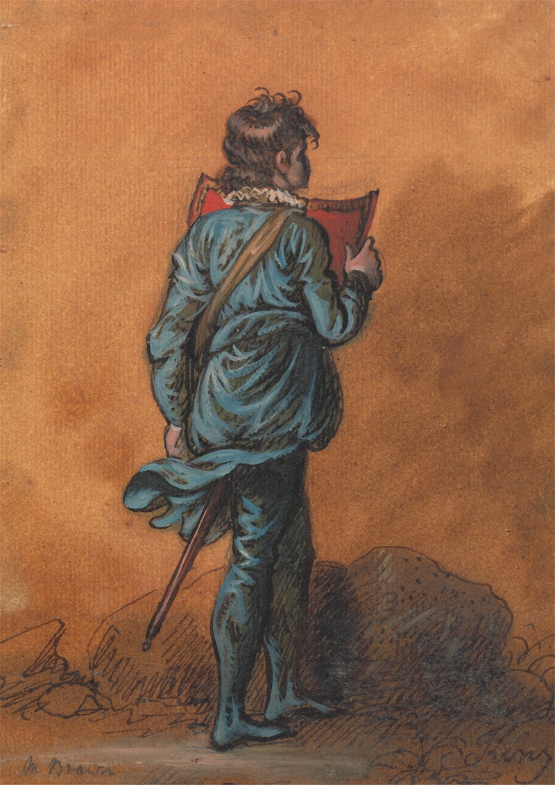 Mather Brown - A Page Boy in Blue with a Red Shield