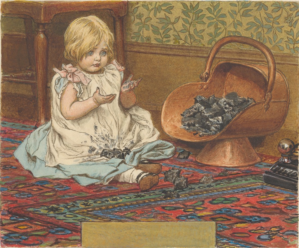 Robert Barnes - Girl Playing with Coal