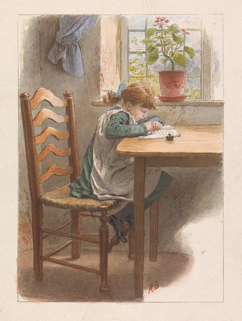 Robert Barnes - Girl Writing