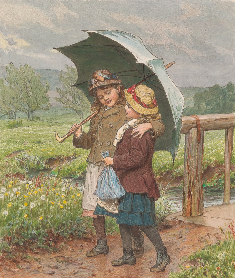 Robert Barnes - Two Girls Under an Umbrella