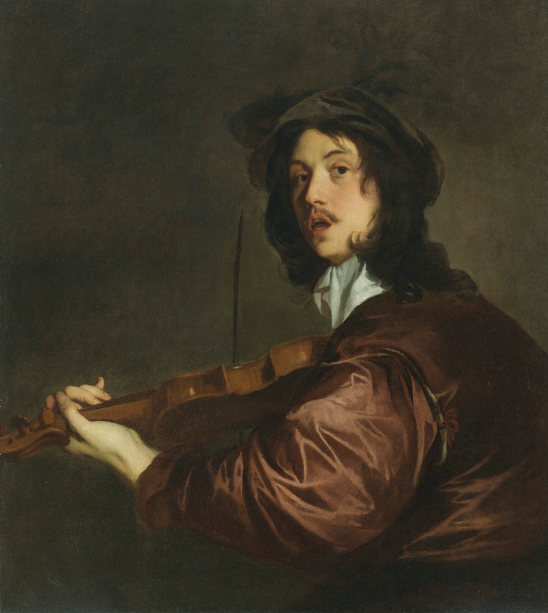 Sir Peter Lely - A man playing a violin