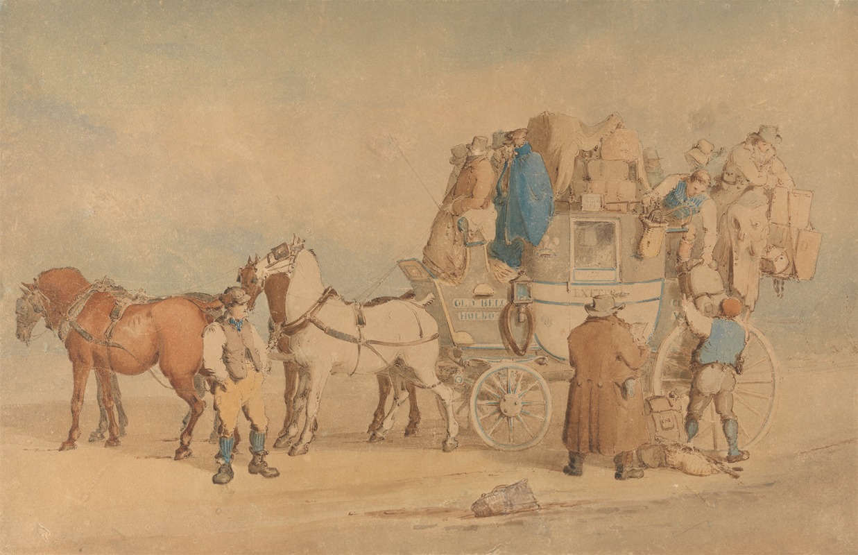 Charles Cooper Henderson - Unloading the Luggage From The Exeter Coach