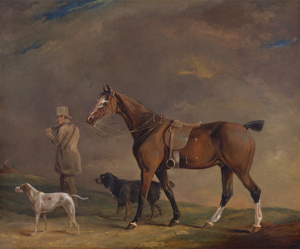 Edwin Cooper - A Sportsman with Shooting Pony and Gun Dogs