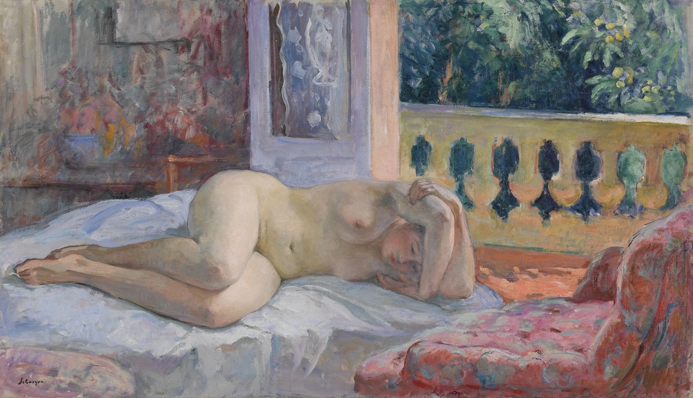 Henri Lebasque - Nu couché devant la fenêtre ouverte