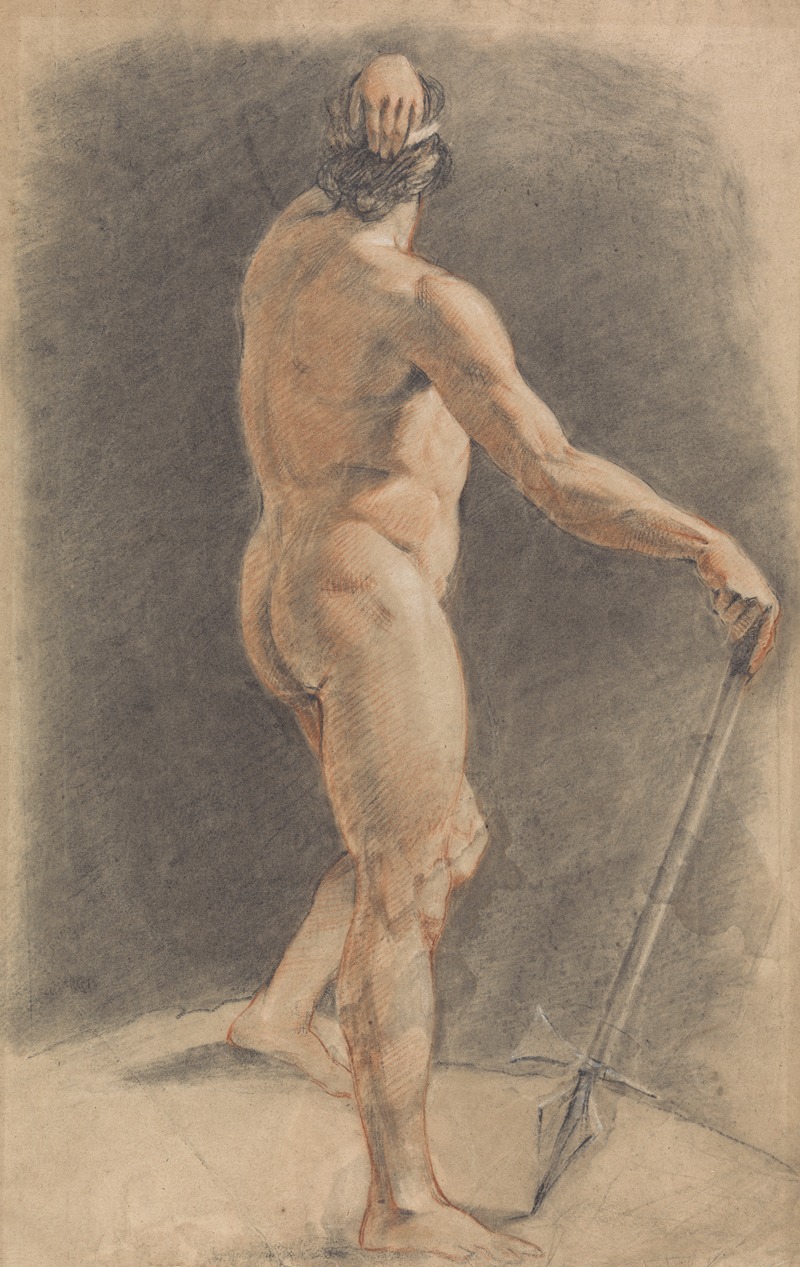 John Opie - Standing Classical Male Figure with Spear