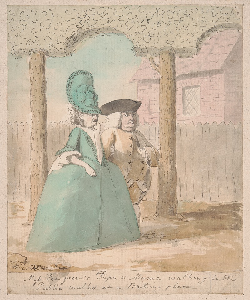 Nathaniel Dance Holland - Miss Peagreen’s Papa & Mama Walking in the Public Walks at a Bathing Place