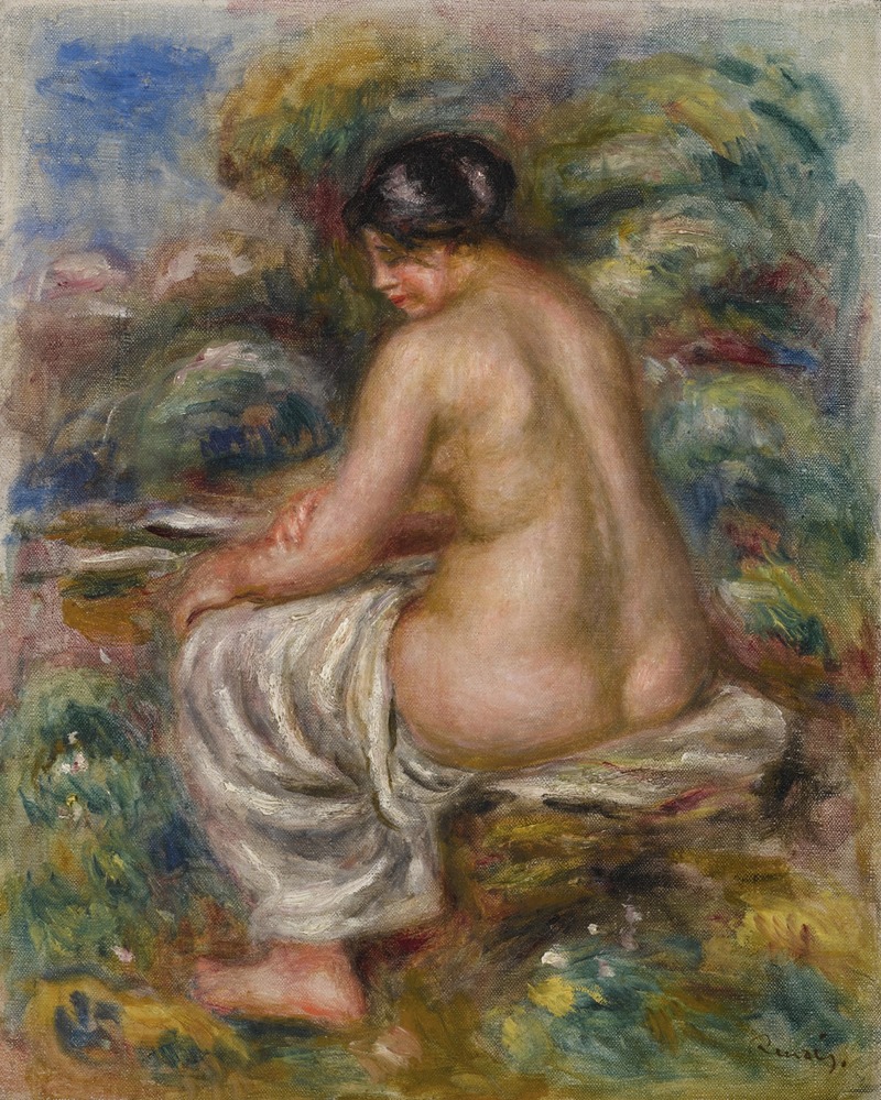 Pierre-Auguste Renoir - Baigneuse au linge