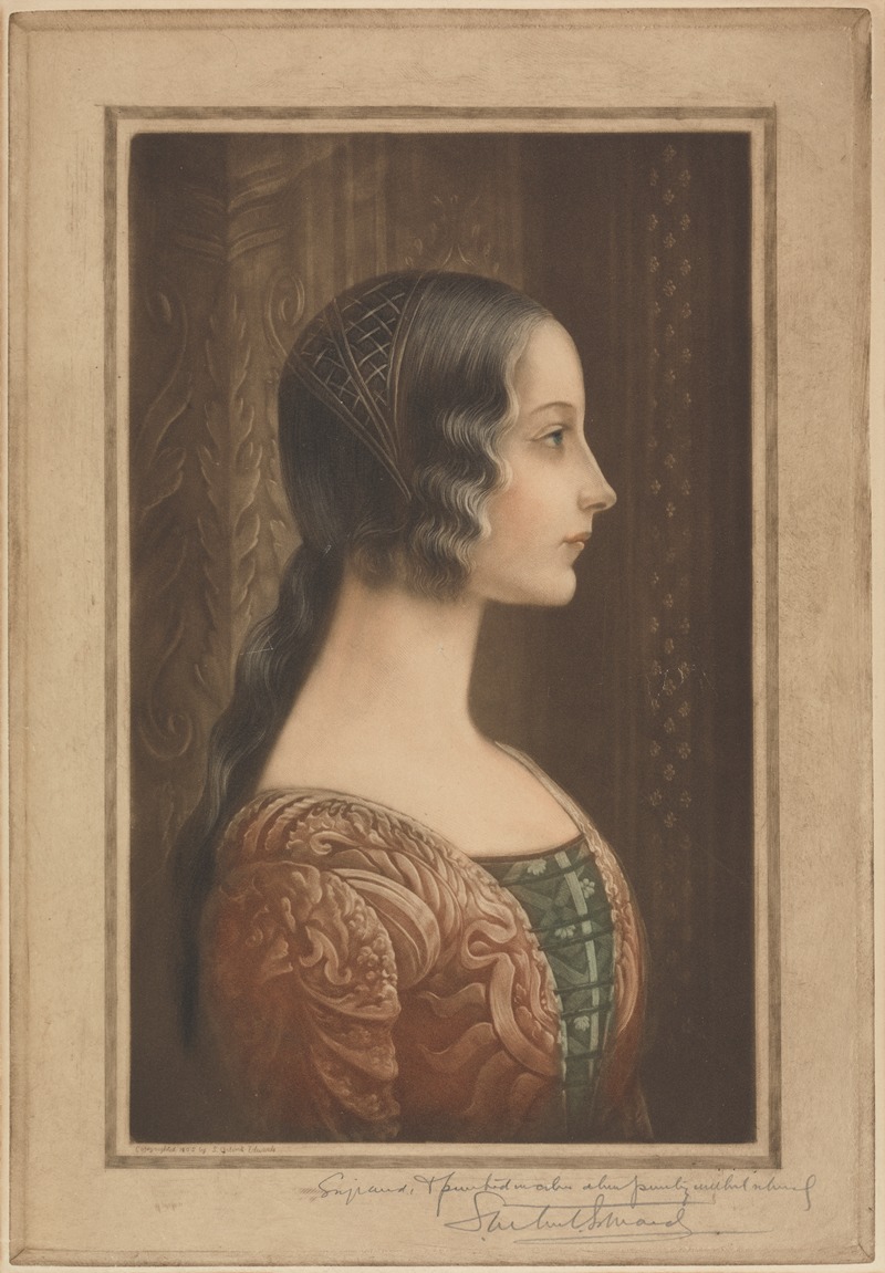 Samuel Arlent Edwards - Profile Portrait of a Renaissance Maiden