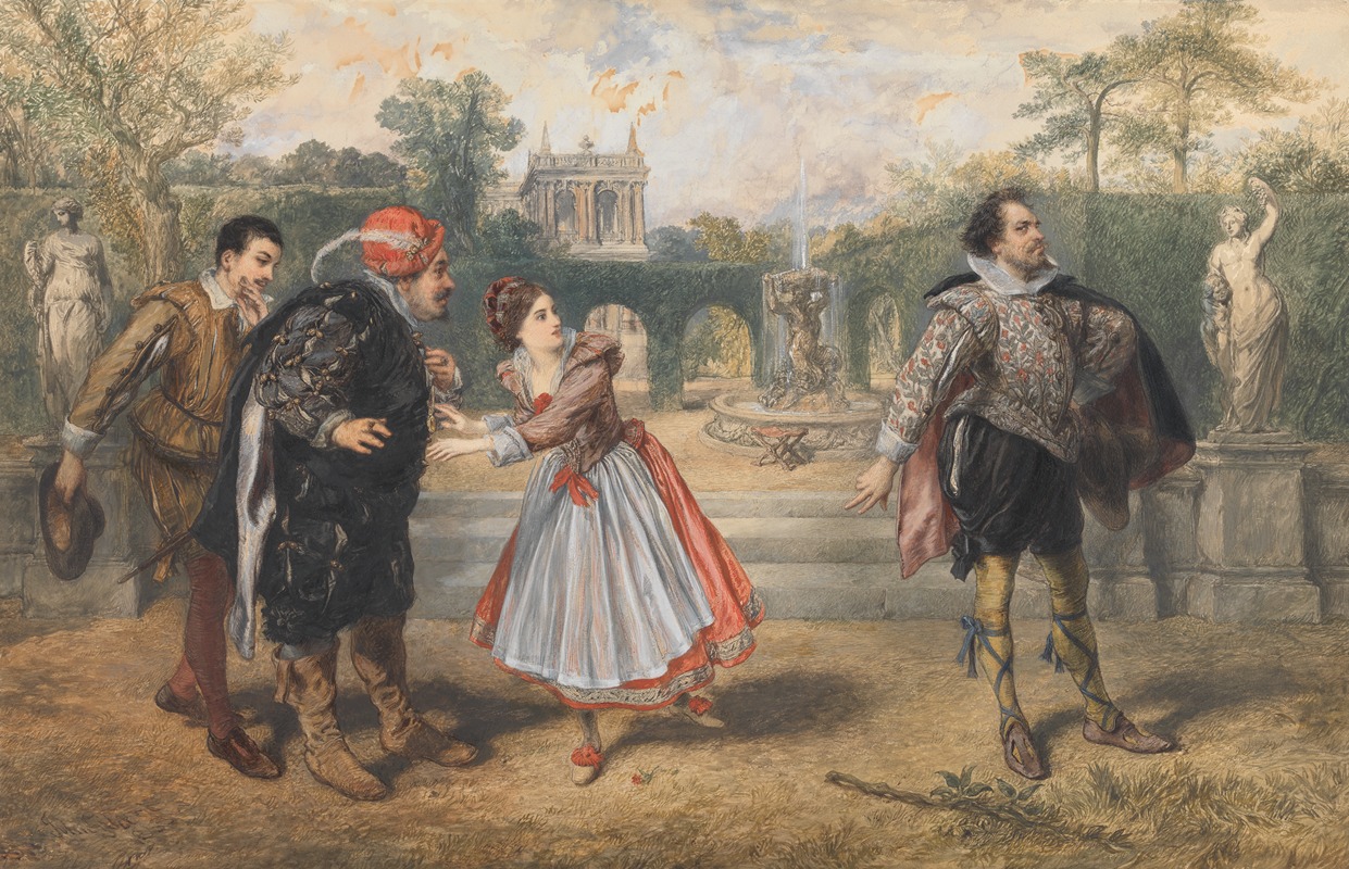 Sir John Gilbert - Enter Malvolio, Crossgartered…