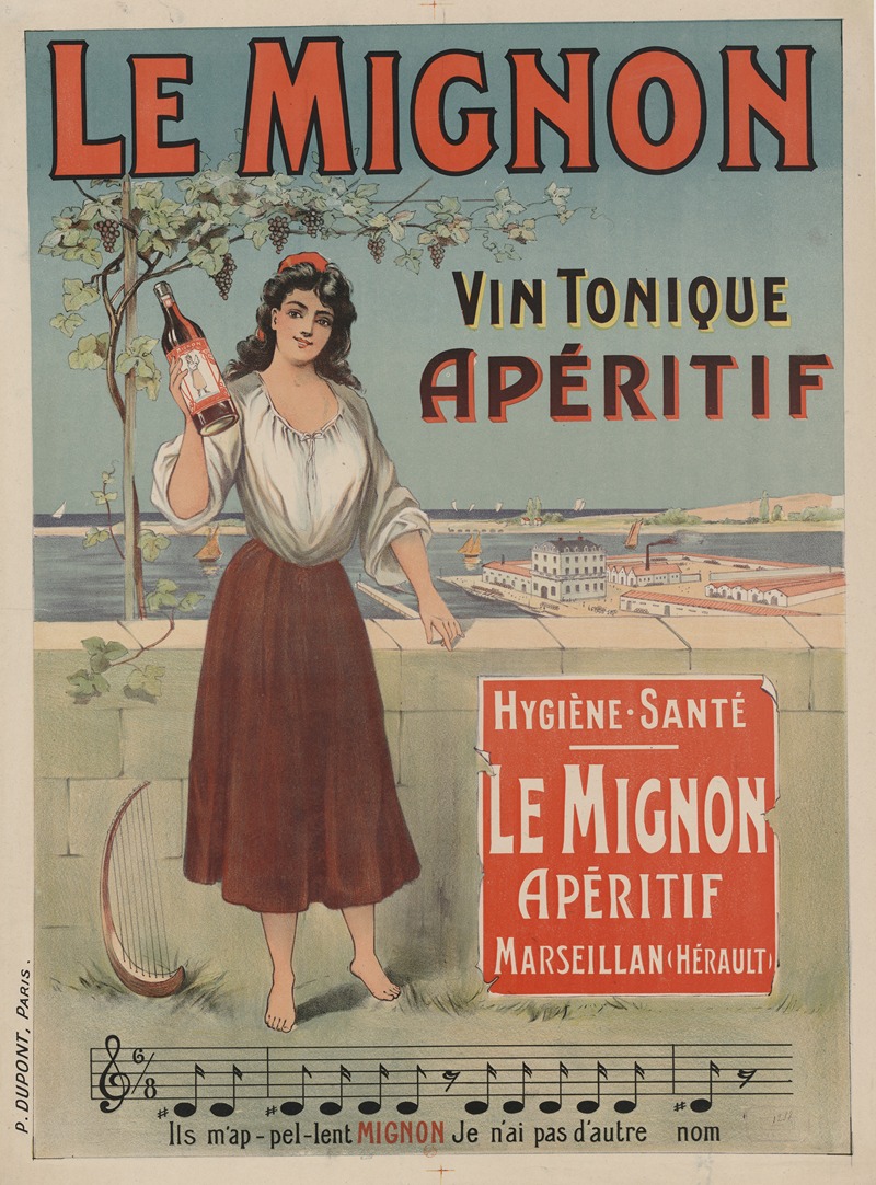 Imp. Paul Dupont - Le Mignon, vin tonique apéritif. Marseillan (Hérault)