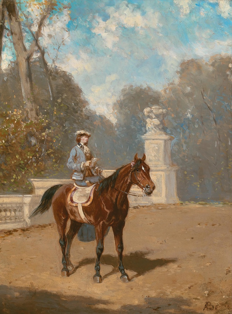 Alexander Von Bensa - A Lady on Horseback